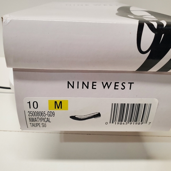 Nine west round toe cut-out slip on Taupe Suede ballet flat - Picture 13 of 13